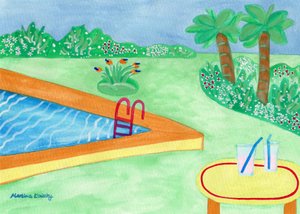 Vor dem Regen am Pool tekijältä Martina Konitzky