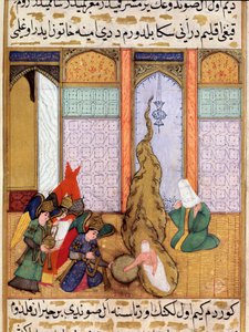 Profeetta Muhammedin syntymä Miniatyyri otettu "Siyer-i Nebistä"" (Siyer i Nebi) eeppinen runo, joka kertoo profeetta Muhammedin elämästä, jonka on kirjoittanut Mustafa, Yusuf d