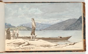 Ylityspaikka. Figuurit veneillä tekijältä Martinus Rørbye