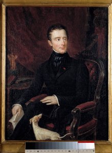 Muotokuva ranskalaisesta runoilijasta Alphonse de Lamartinen (1790-1869) Marianne Lamartinen maalaus (1800-luku). Pariisi. Romanttisen elämän museo tekijältä Mary Ann Elisa Lamartine