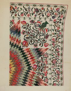 Patchwork ja applikoitu peitto