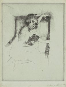 Nojatuolissa polvistuminen tekijältä Mary Cassatt
