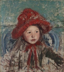 Pieni tyttö suuressa punaisessa hatussa tekijältä Mary Cassatt
