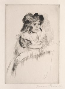 Margot, Lepäävät kädet nojatuolin selkänojassa, c. 1903. tekijältä Mary Cassatt