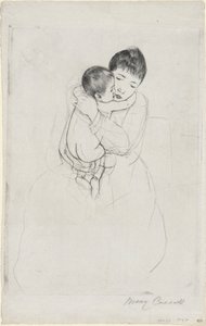 Äidin hyväily tekijältä Mary Cassatt