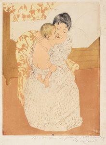Äidin hyväily, 1890-1891. tekijältä Mary Cassatt