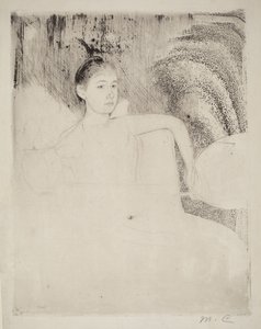 Mimi pitelee japanilaista viuhkaa tekijältä Mary Cassatt