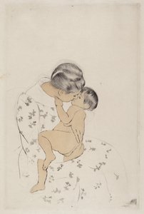 Äidin suudelma, 1890-1891. tekijältä Mary Cassatt