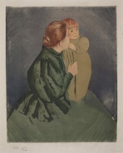 Talonpoikaisäiti ja lapsi tekijältä Mary Cassatt