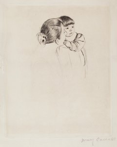 Talonpoikaäiti ja lapsi, n. 1894. tekijältä Mary Cassatt