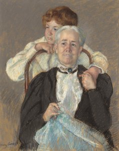 Rouva Cyrus J. Lawrencen muotokuva pojanpoikansa R. Lawrence Oakleyn kanssa tekijältä Mary Cassatt