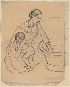 Kylpylä [recto] tekijältä Mary Cassatt