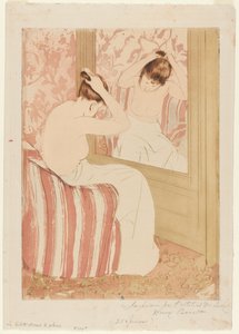 Coiffure, 1890-1891. tekijältä Mary Cassatt