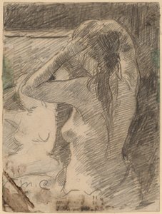 Coiffure, c. 1891. tekijältä Mary Cassatt