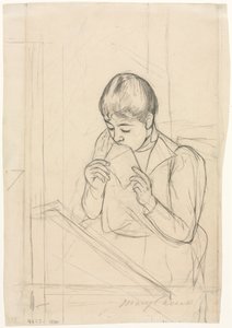 The Letter recto, The Letter verso, 1891. tekijältä Mary Cassatt