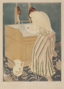 Nainen kylpee, 1890-1891. tekijältä Mary Cassatt