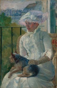 Nuori tyttö ikkunan ääressä tekijältä Mary Cassatt