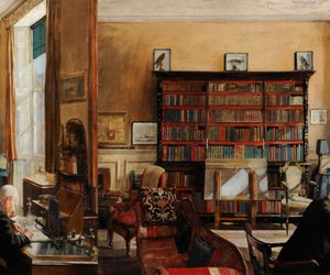 Sisätilatutkimus, noin 1937 (öljy kankaalle) tekijältä Mary Dawson Elwell