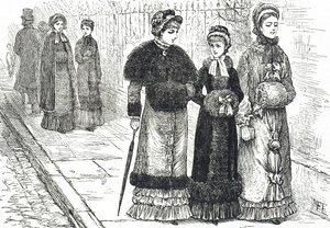 Kuva nuorista naisista, joilla on muffinit, jotka pitävät kätensä lämpiminä kylmemmällä säällä tekijältä Mary Ellen Edwards