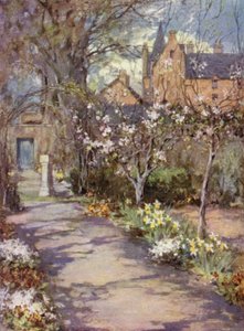 Scottish Gardens: Gartincaber (väri litho) tekijältä Mary Georgina Wade Wilson
