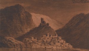 Tournon vastapäätä Teintiä Rhône-joella