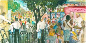 Carnival, Blenheim Crescent, 2007 (kynä ja vesiväri)