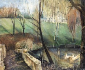 Pond, Kenwood, 2002 (öljy aluksella) tekijältä Mary Kuper