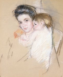 Äiti ja alaston lapsi, tekijältä Mary Cassatt