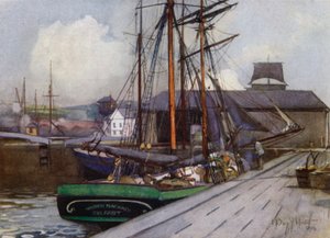 Sisäänkäynti Clyden ja Forth Canalille, Keilailu (värilitho)
