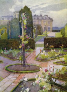 Rose Garden, Rosneath House (väri litho)