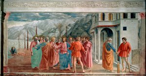 "The Tribute Money", 1425. tekijältä Masaccio Tommaso
