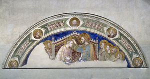 Neitsyt Marian kruunajaiset. Maso di Bancon (toiminut vuosina 1335 - 1346) maalaus. tekijältä Maso di Banco