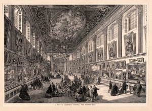 Vierailu Greenwichin sairaalassa, The Painted Hall - ILN 1865 S3 V0013000 V0013345