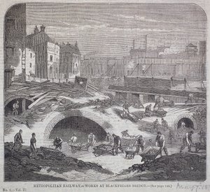 Blackfriars Bridge, Lontoo, 1863