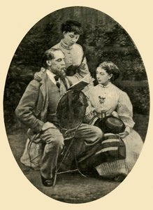"Charles Dickens lukee tyttäreilleen, 1865", 1910