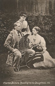 "Charles Dickens lukemassa tyttäreilleen", 1865