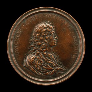 Francesco Redi, 1626-1697, lääkäri ja tiedemies [kannepuoli], 1684. tekijältä Massimiliano Soldani