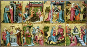 Buxtehuden alttari, keskuspaneeli, 1400-10 (tempera paneelissa)