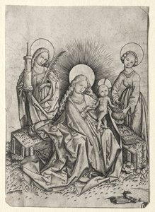 Madonna ja lapsi puutarhassa St. Barbaran ja St. Barbaran välillä. Dorothy