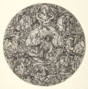 Pyhä Johannes Kastaja evankelistien ja latinalaisen kirkon neljän isän ympäröimänä, 1466.