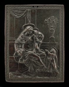 Madonna ja lapsi Pyhän Johannes Kastajan kanssa, luultavasti n. 1600. tekijältä Master F.D.