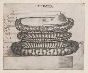 Rooman loiston peili: Korintin pohja, n. 1537, n. 1537 tekijältä Master GA
