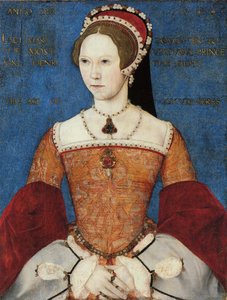 Henrik VIII:n tyttären Maria I:n tai Maria Tudorin (1516-58) muotokuva 28-vuotiaana, 1544 (paneeli)