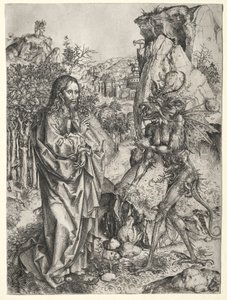 Kristuksen kiusaus, 1400-luku. tekijältä Master L Cz
