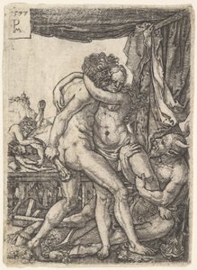Hercules taistelee kentaureja vastaan, 1577. tekijältä Master PM