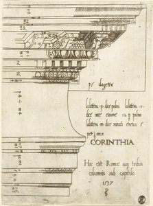 Entablature Castorin ja Polluxin temppelistä Roomassa