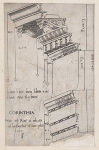 Roomalaisen loiston peili: Entablature of the Forum of Trajanus, Rooma, 1537., 1537.