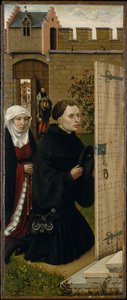 Marian ilmestys-triptyykki (Meroden alttaritaulu), noin 1427-32 (öljy tammelle). tekijältä Master of Flémalle