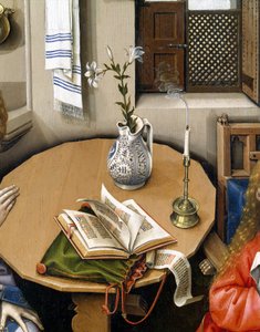 Marian ilmestys-triptyykki (Meroden alttaritaulu), noin 1427-32 (öljy tammelle).