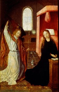 "The Annunciation", 1500-luvun alku. tekijältä Master of Hoogstraaten